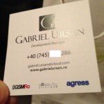 Carte de vizita Gabriel Ursan din apropiere