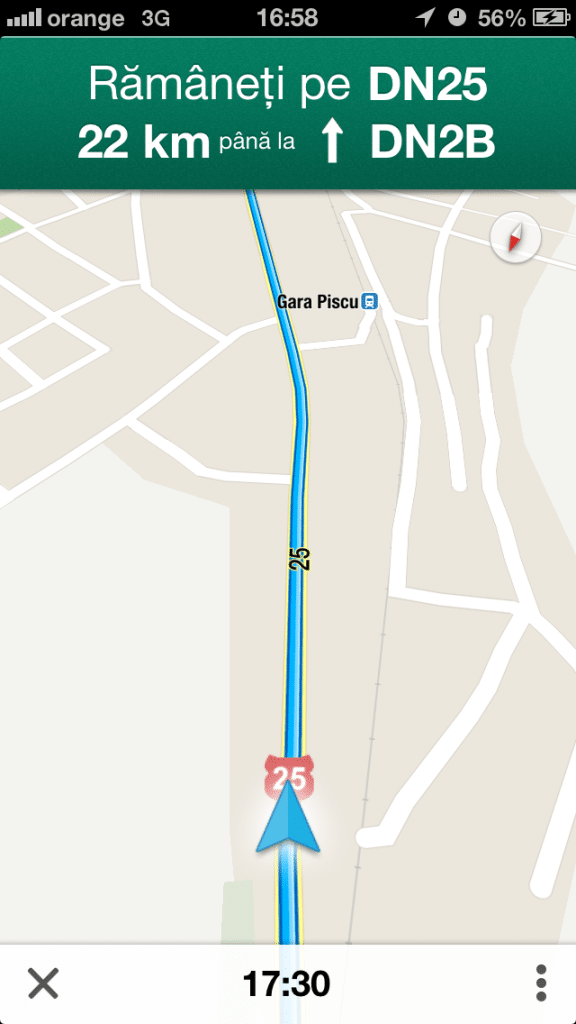 Navigatie 2 Google Maps pe iPhone
