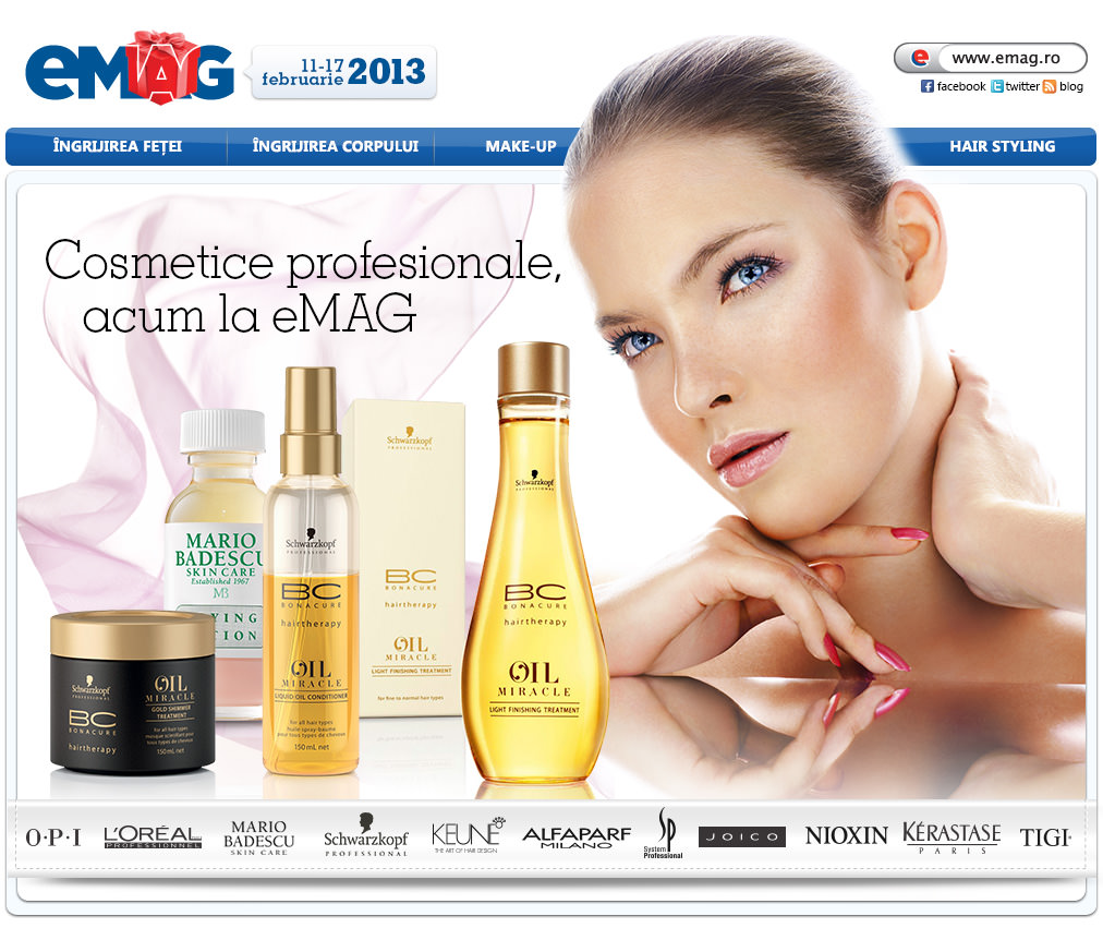 Cosmetice profesionale eMAG
