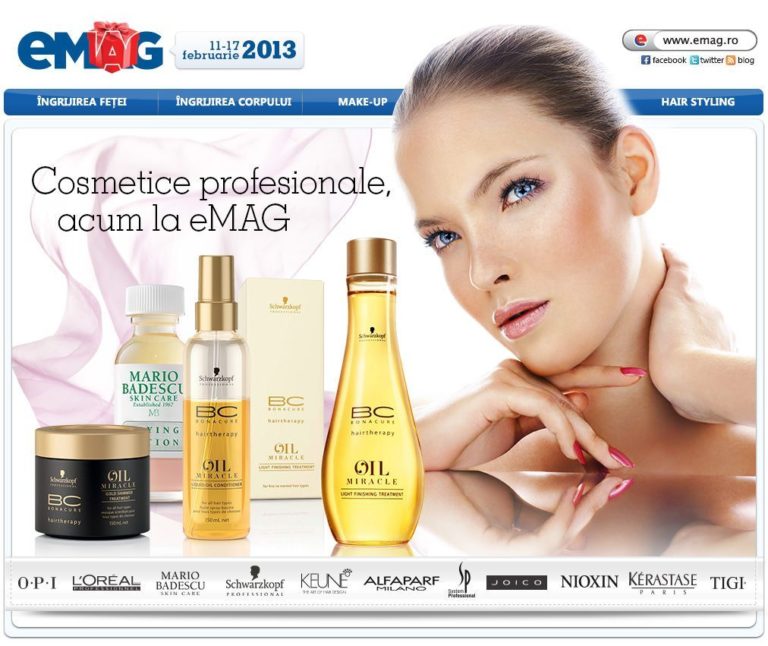 Cosmetice profesionale eMAG